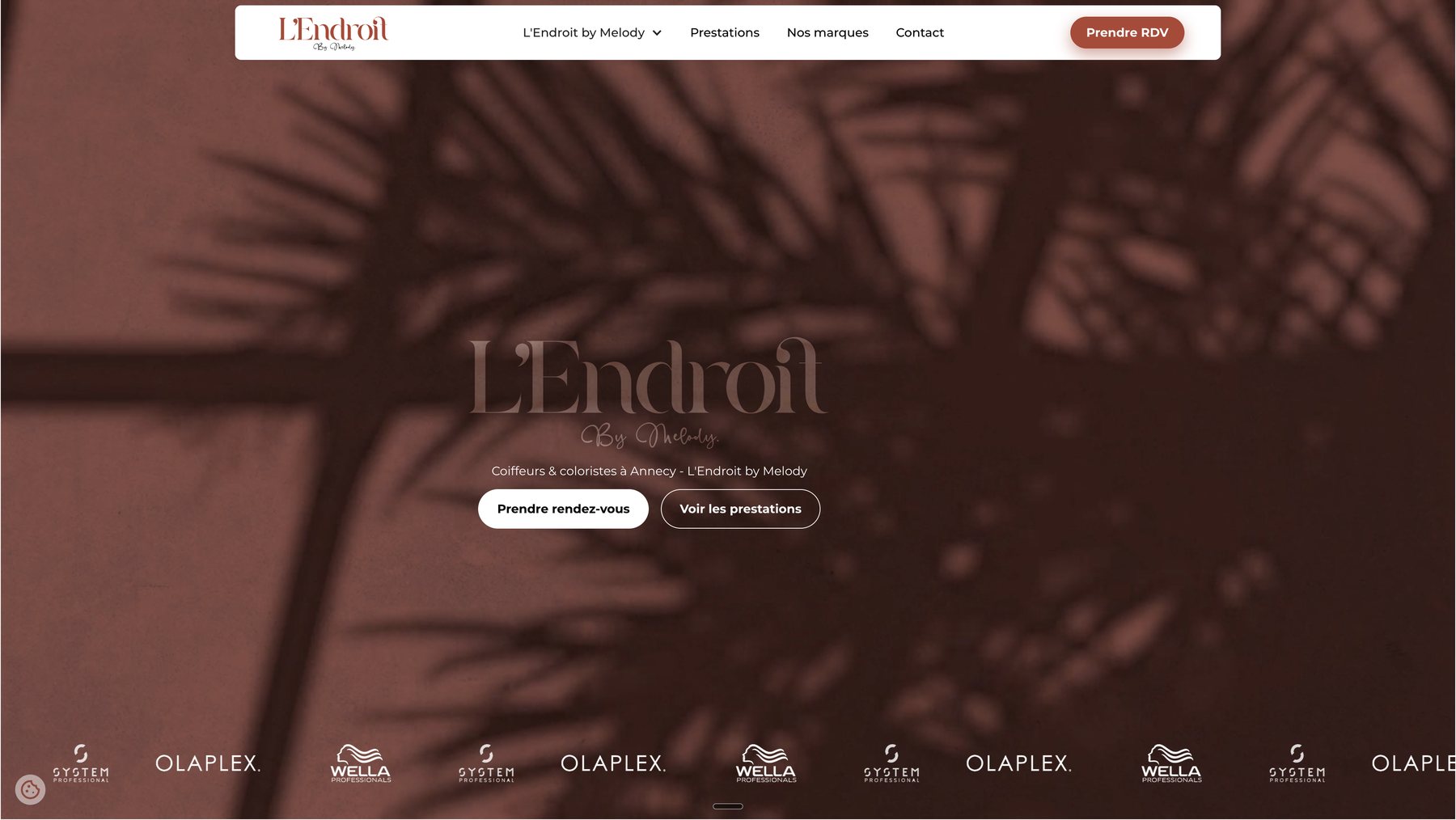 Site du salon L'Endroit by Melody à Annecy